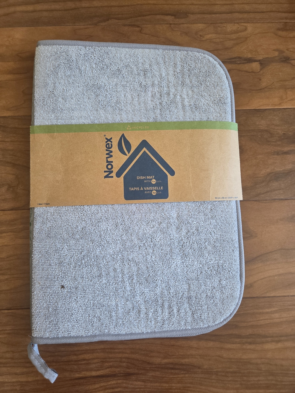 Norwex Light Gray Microfiber Dish Mat